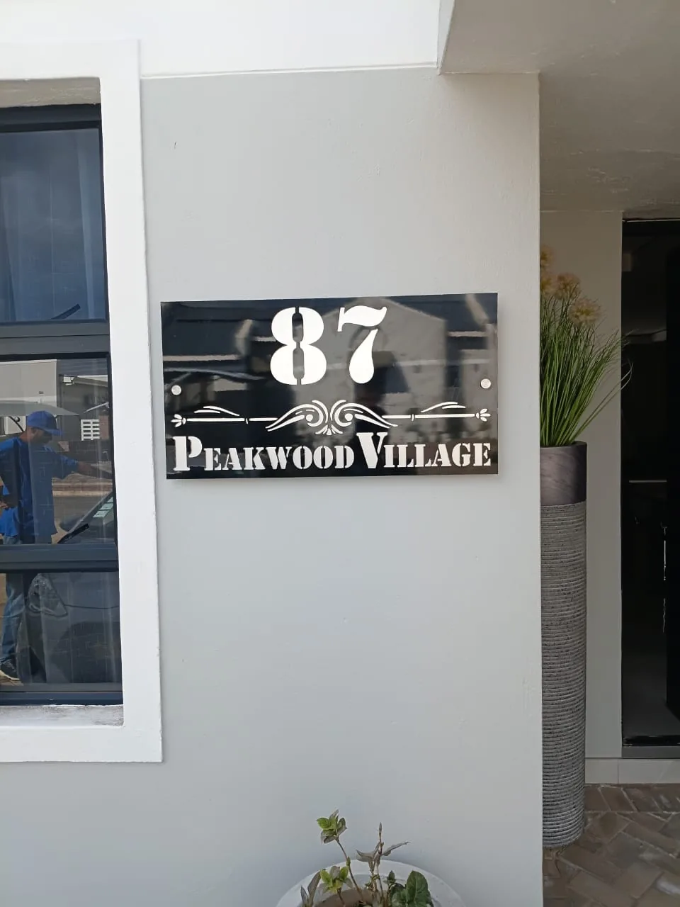 Brushed aluminium sign project — view 6 made by H&S Signs