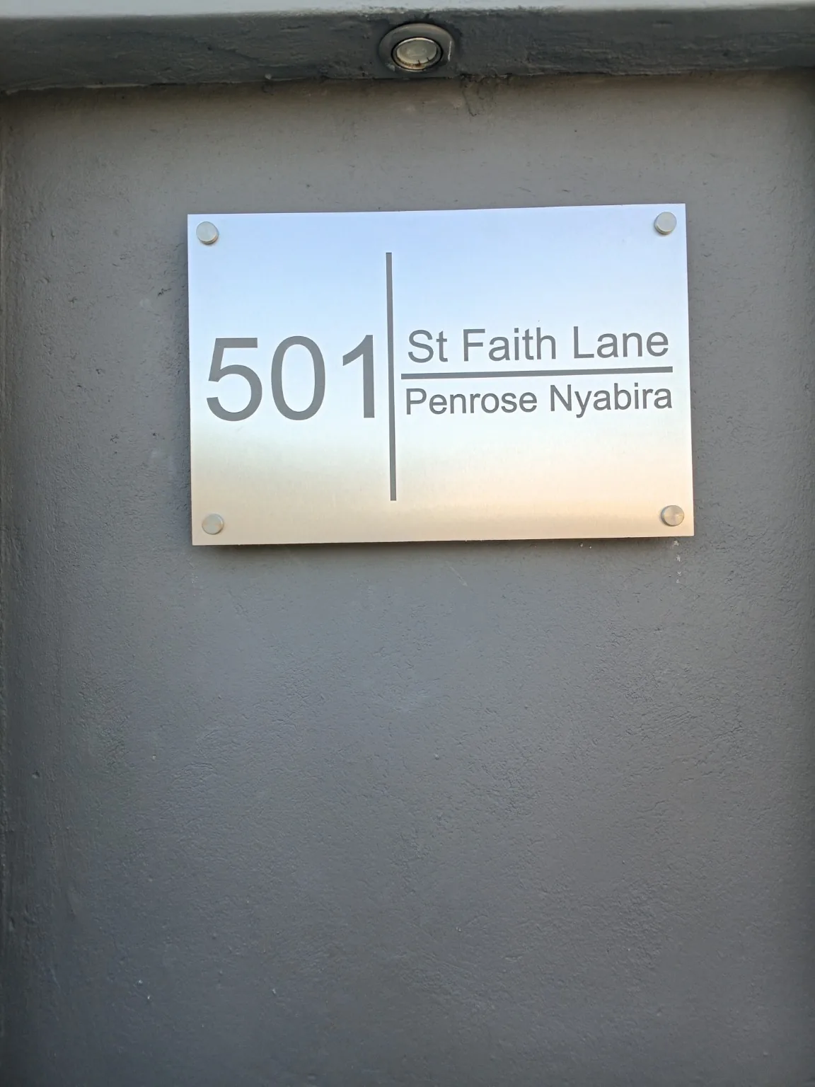 Brushed aluminium sign project — view 28 made by H&S Signs