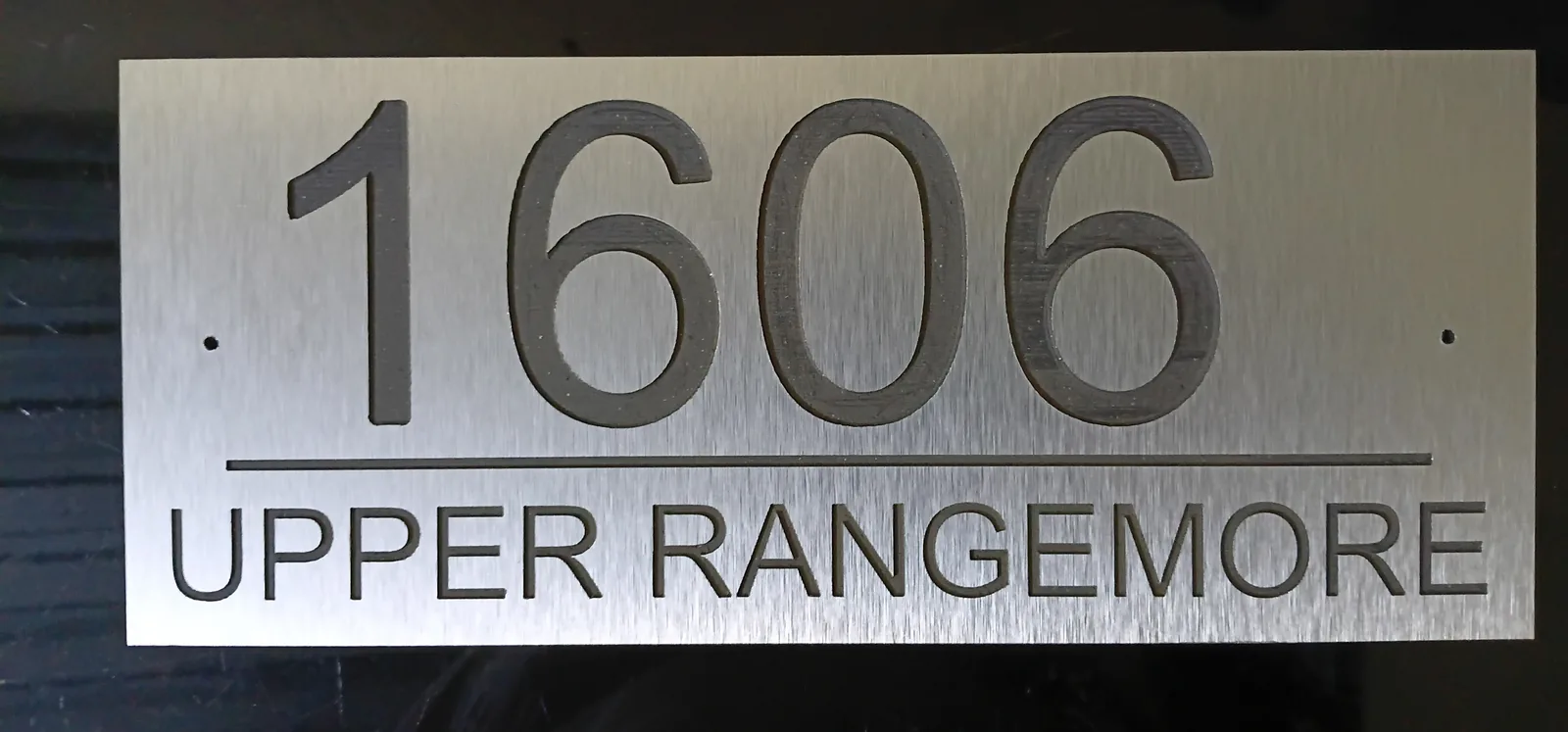 Brushed aluminium sign project — view 35 made by H&S Signs