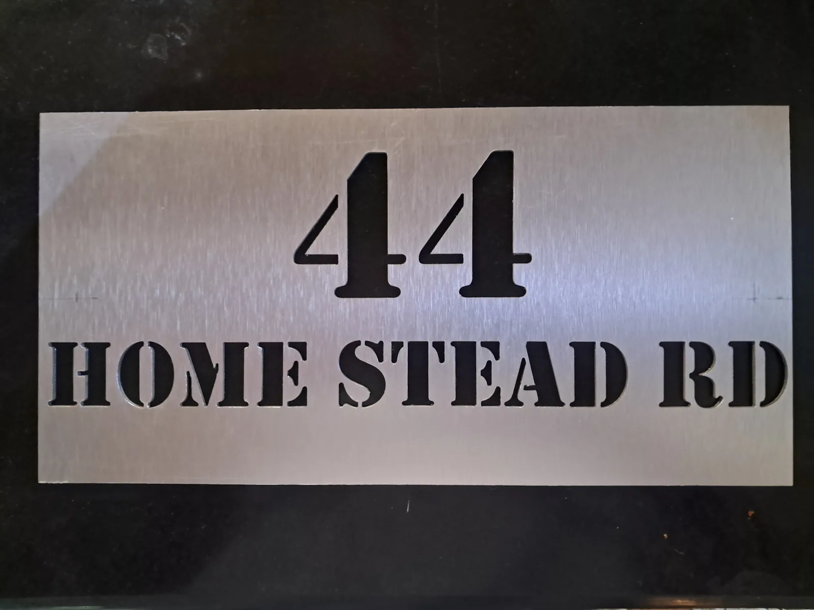 Brushed aluminium sign project — view 44 made by H&S Signs