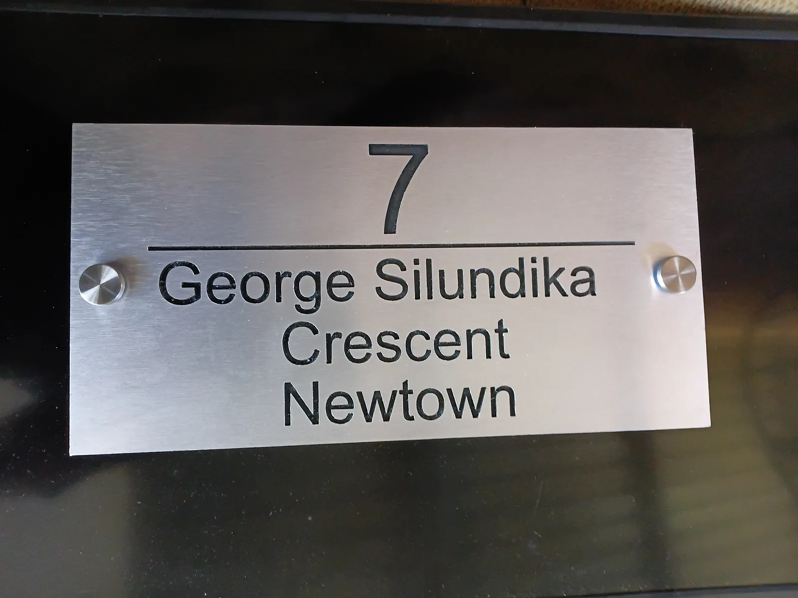 Brushed aluminium sign project — view 45 made by H&S Signs