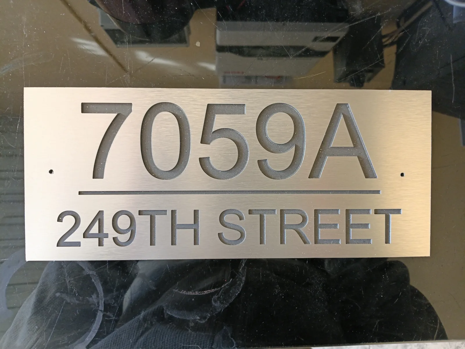 Brushed aluminium sign project — view 66 made by H&S Signs
