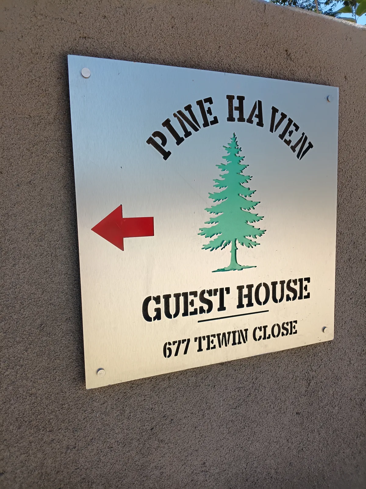 Guest house sign project — view 87 made by H&S Signs