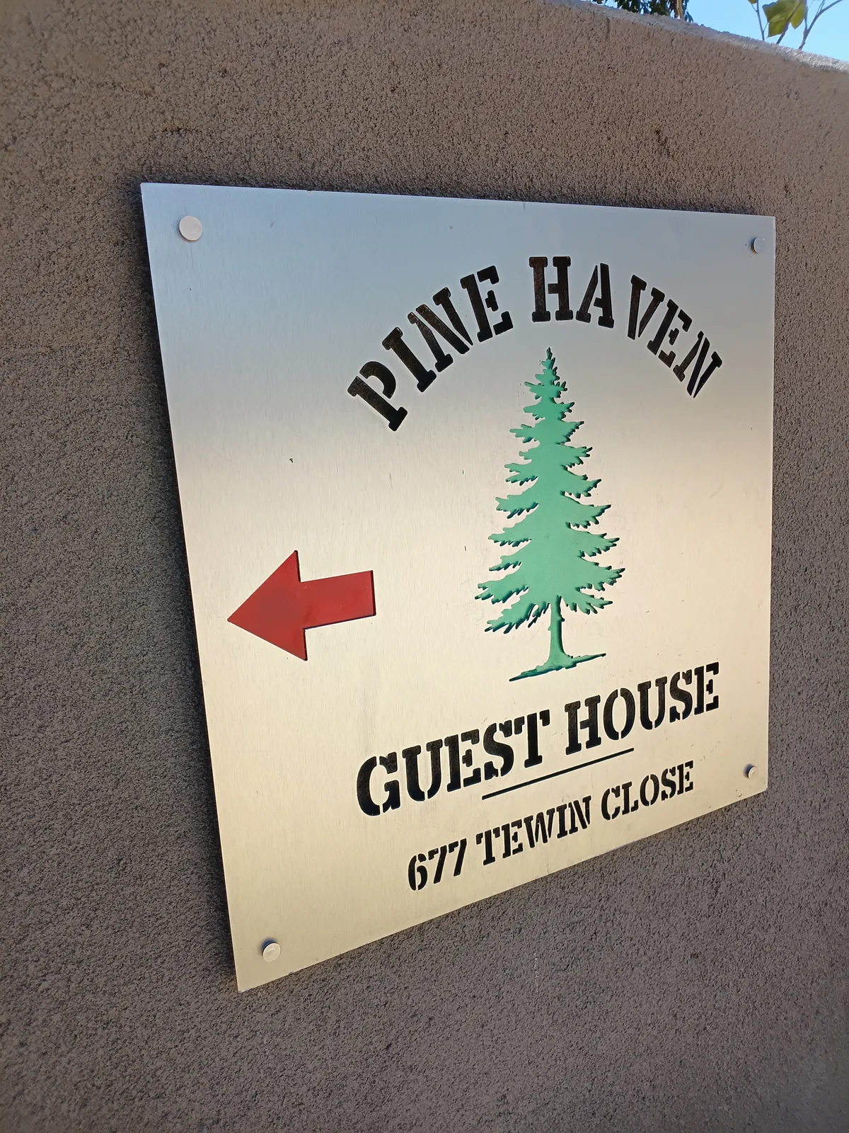 Guest house sign project — view 88 made by H&S Signs
