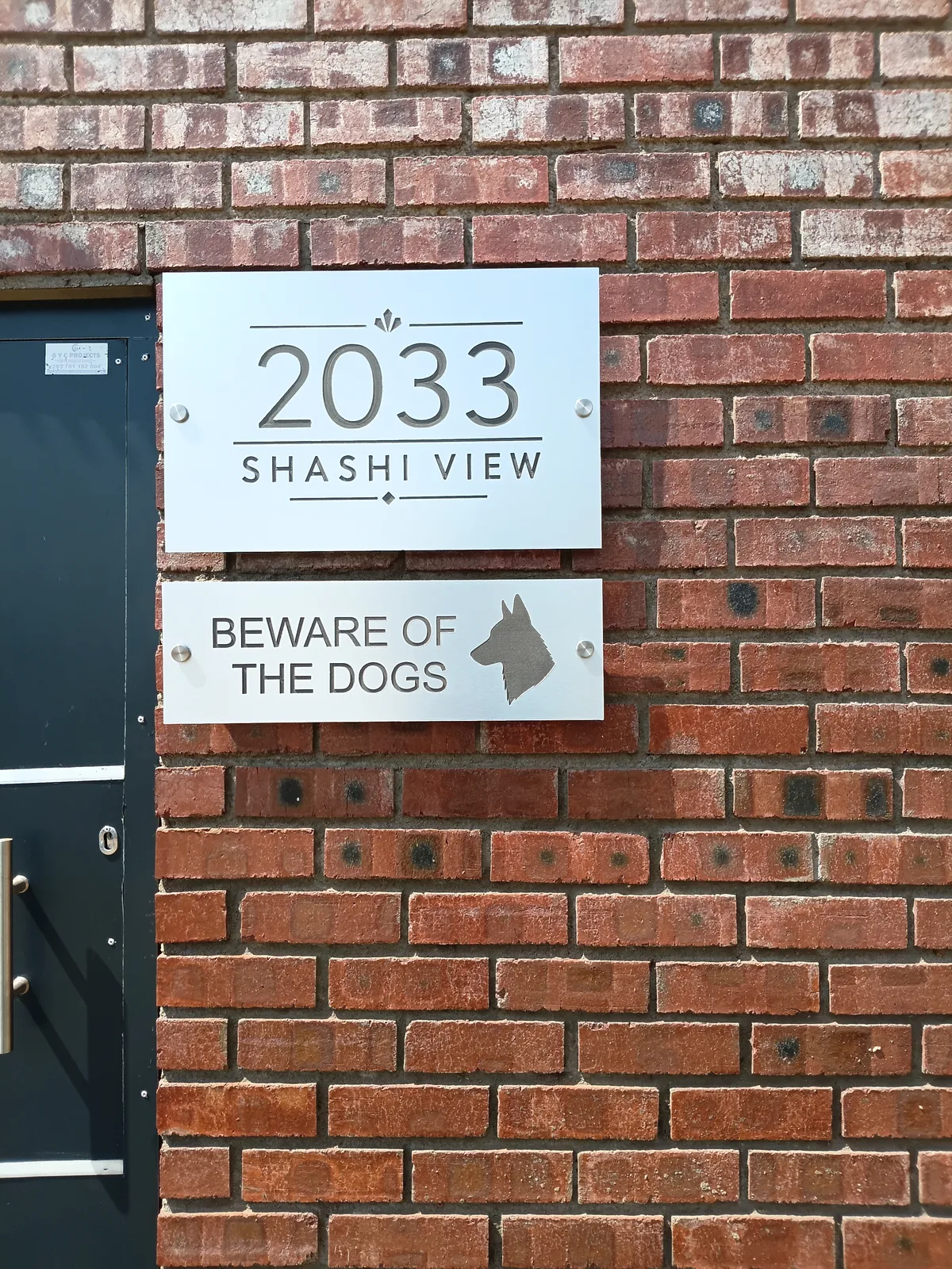 Brushed aluminium sign project — view 103 made by H&S Signs