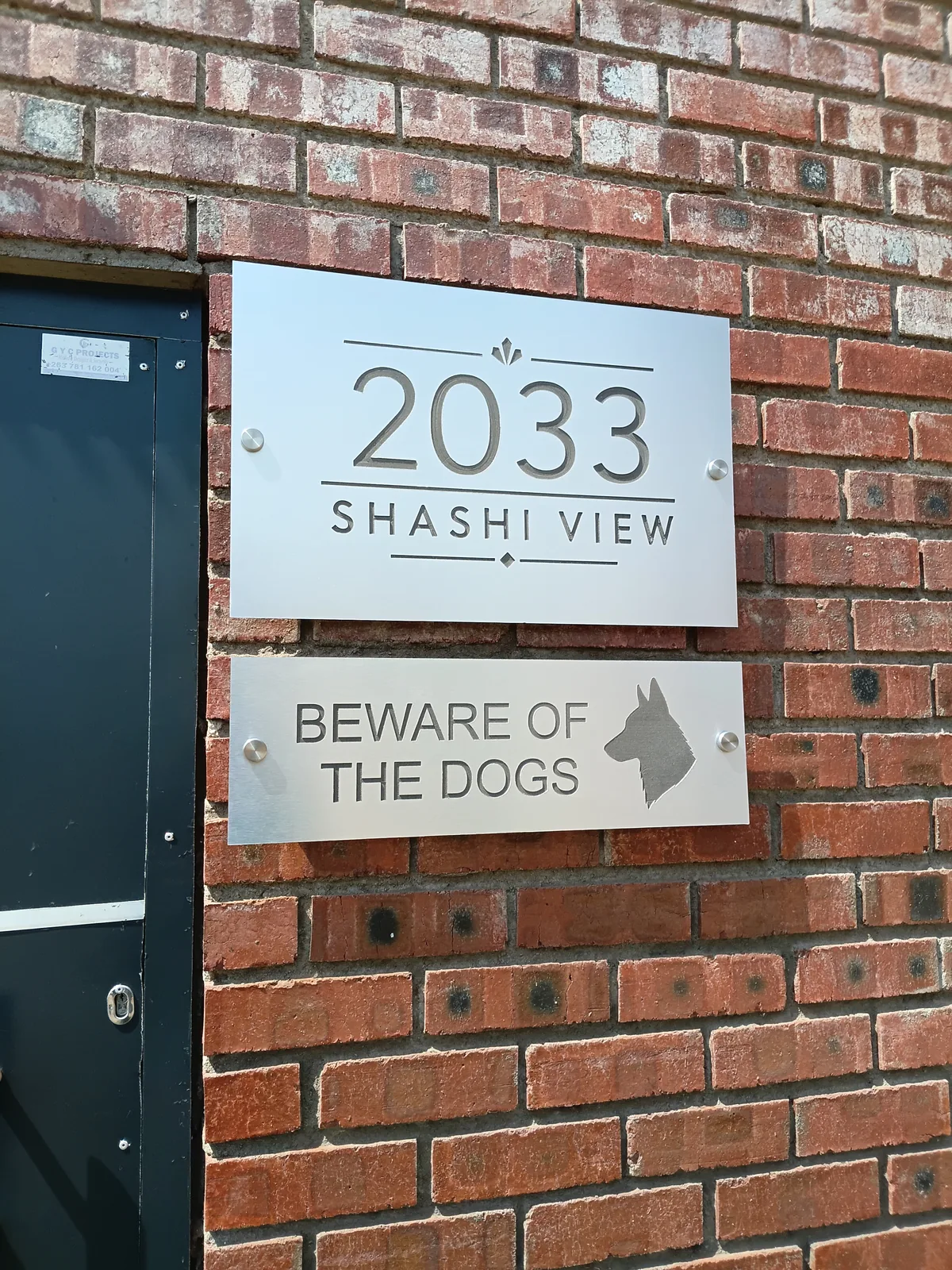 Brushed aluminium sign project — view 104 made by H&S Signs